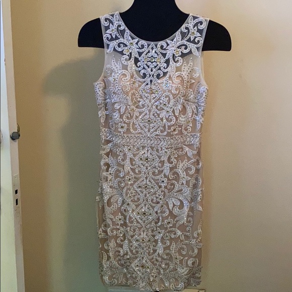 Beaded with crystals wedding dress - Picture 3 of 5